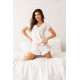 Дамска пижама в цвят екрю Sweet 1/2-Пижами-LadyStyle.bg Дамска пижама в цвят екрю Sweet 1/2-Пижами-LadyStyle.bg