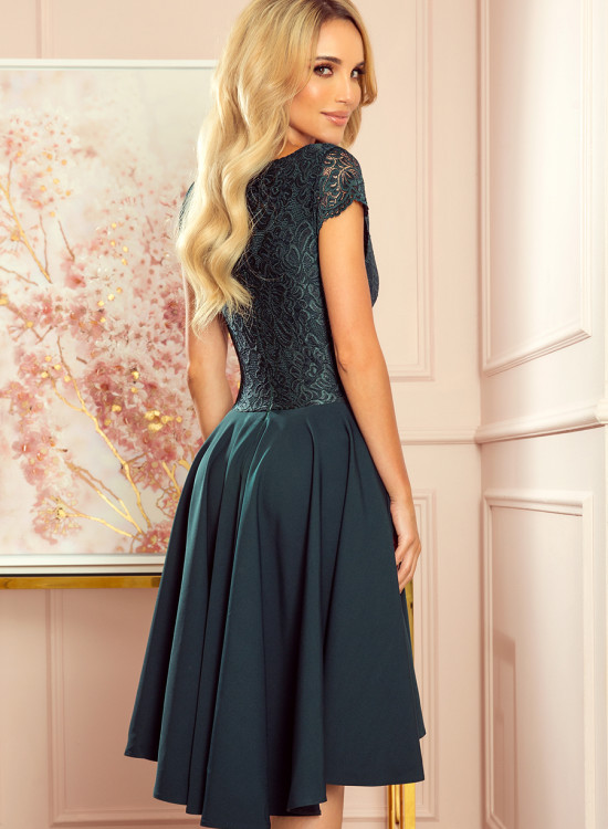 Официална рокля в тъмнозелен цвят 300-5-Миди рокли-LadyStyle.bg Официална рокля в тъмнозелен цвят 300-5-Миди рокли-LadyStyle.bg