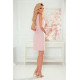 Елегантна рокля в светлорозово 380-2-Къси рокли-LadyStyle.bg