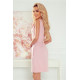 Елегантна рокля в светлорозово 380-2-Къси рокли-LadyStyle.bg