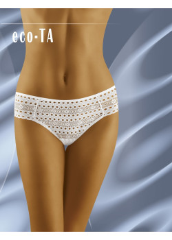 Памучни бикини на дупки в бял цвят Eco Ta