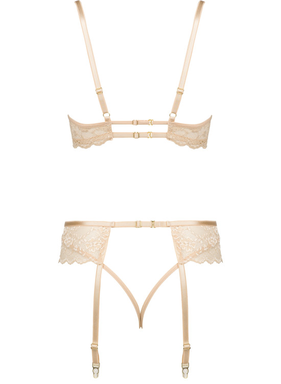 Луксозно секси бельо от три части Rose nude-Комплекти-LadyStyle.bg Луксозно секси бельо от три части Rose nude-Комплекти-LadyStyle.bg