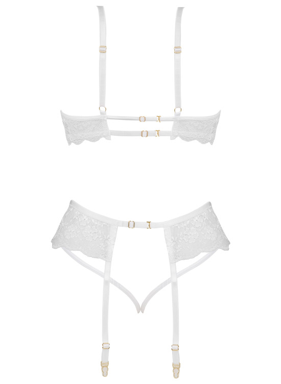 Луксозно секси бельо от три части Rose white-Комплекти-LadyStyle.bg Луксозно секси бельо от три части Rose white-Комплекти-LadyStyle.bg